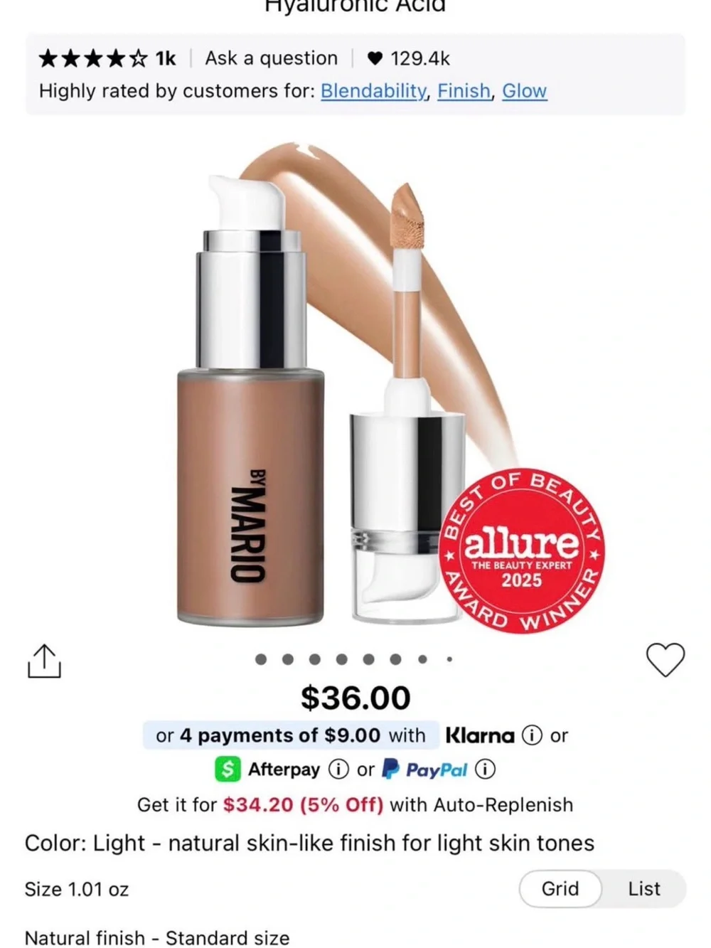 Makeup By Mario Liquid Bronzer & Contour — Light